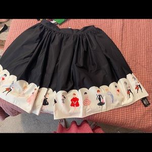 Unique Vintage - Barbie fashion sketches skirt